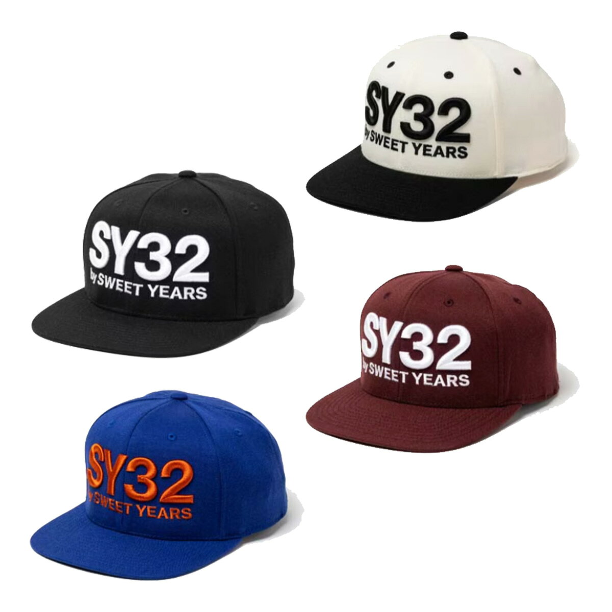 SY32 by SWEET YEARS ゴルフキャップ 3Dロゴ スナップバックキャップ ユニセックス...
