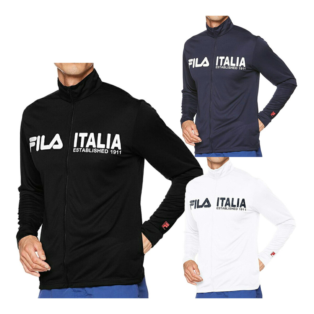 필라 FILA 긴 소매 풀 Zip 스탠드 재킷 러쉬 가드 수륙 양용 맨즈 428-286 해수욕 레저