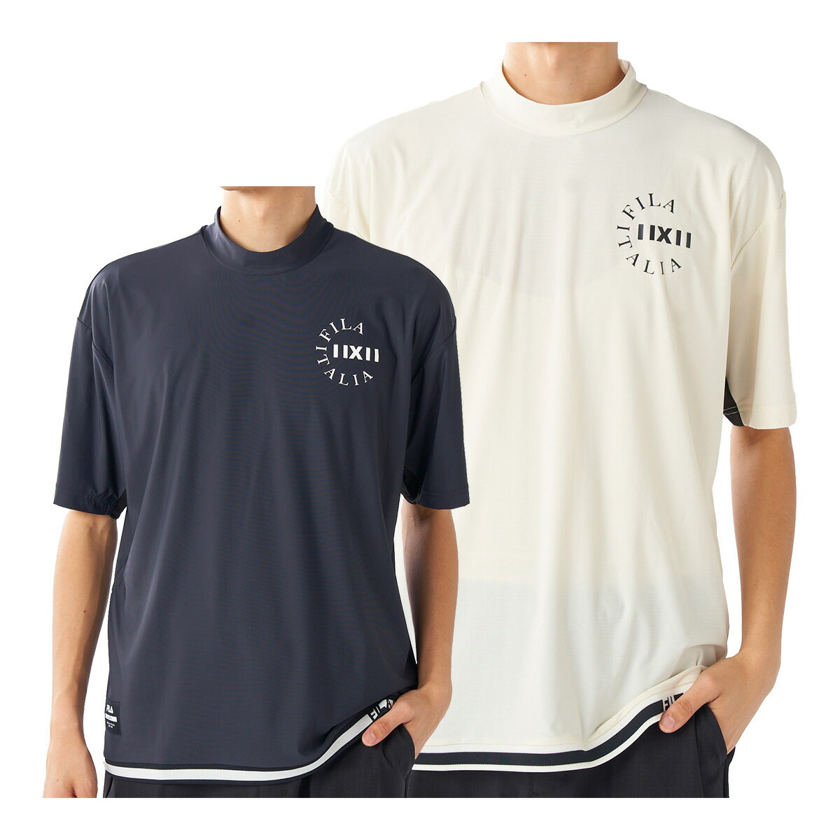 FILA Golf - フィラ ゴルフ 半袖 モックネックシャツ メンズ 745-687 トップス ゴルフウェア 2025年春夏モデル FILA GOLF 春夏ウェア 745687