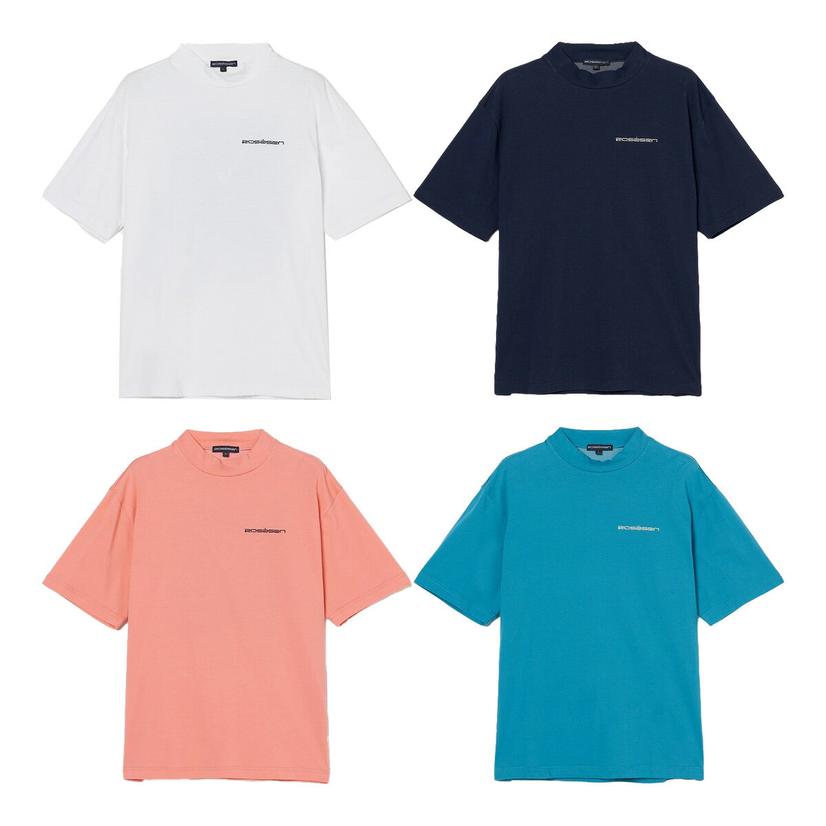 樂天商城 - ロサーセン 半袖 モックネックシャツ クール天竺 メンズ 044-23445 トップス ゴルフウェア 2025年春夏モデル ROSASEN 春夏ウェア