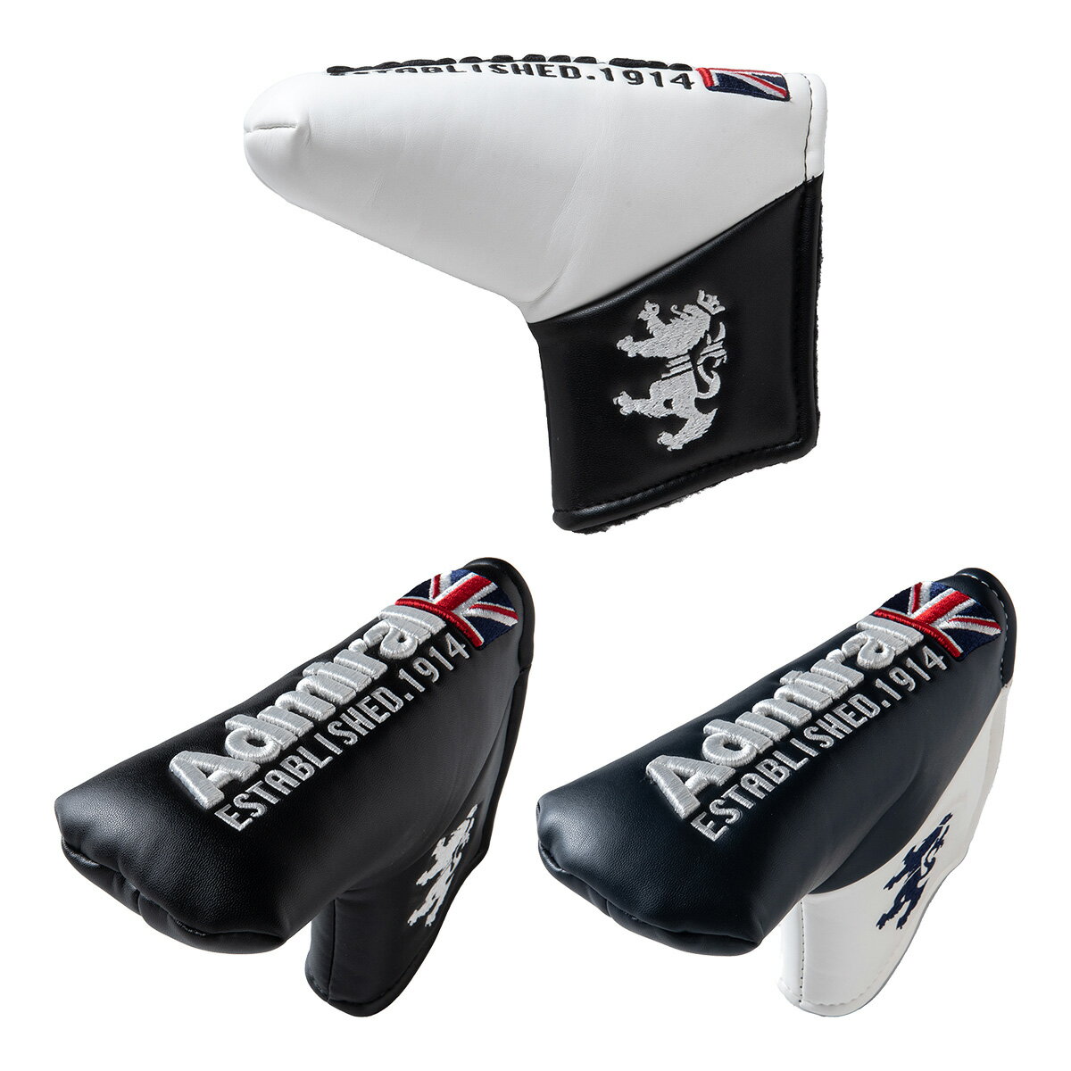 乐天商城 - アドミラルゴルフ パターカバー ブレードタイプ ピンタイプ ADMG2BH5 ヘッドカバー Admiral Golf