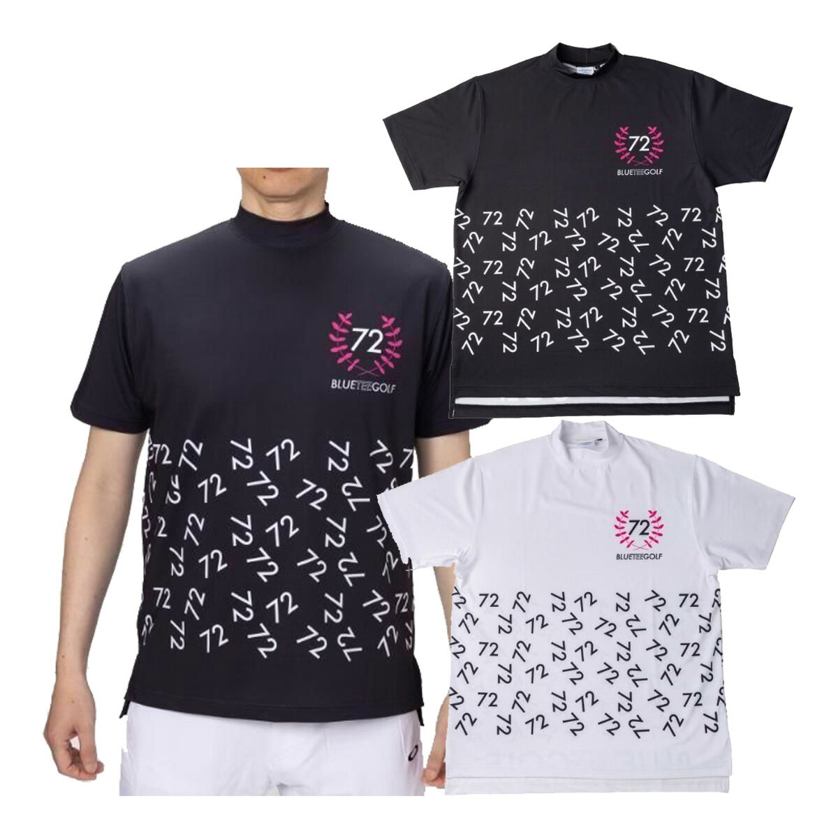 樂天商城 - ブルーティーゴルフ 半袖 モックネックシャツ 72ダンス メンズ BTG-AMT001 BLUE TEE GOLF BTGAMT001 AMT-001 2025年春夏モデル 春夏ウェア アパレル