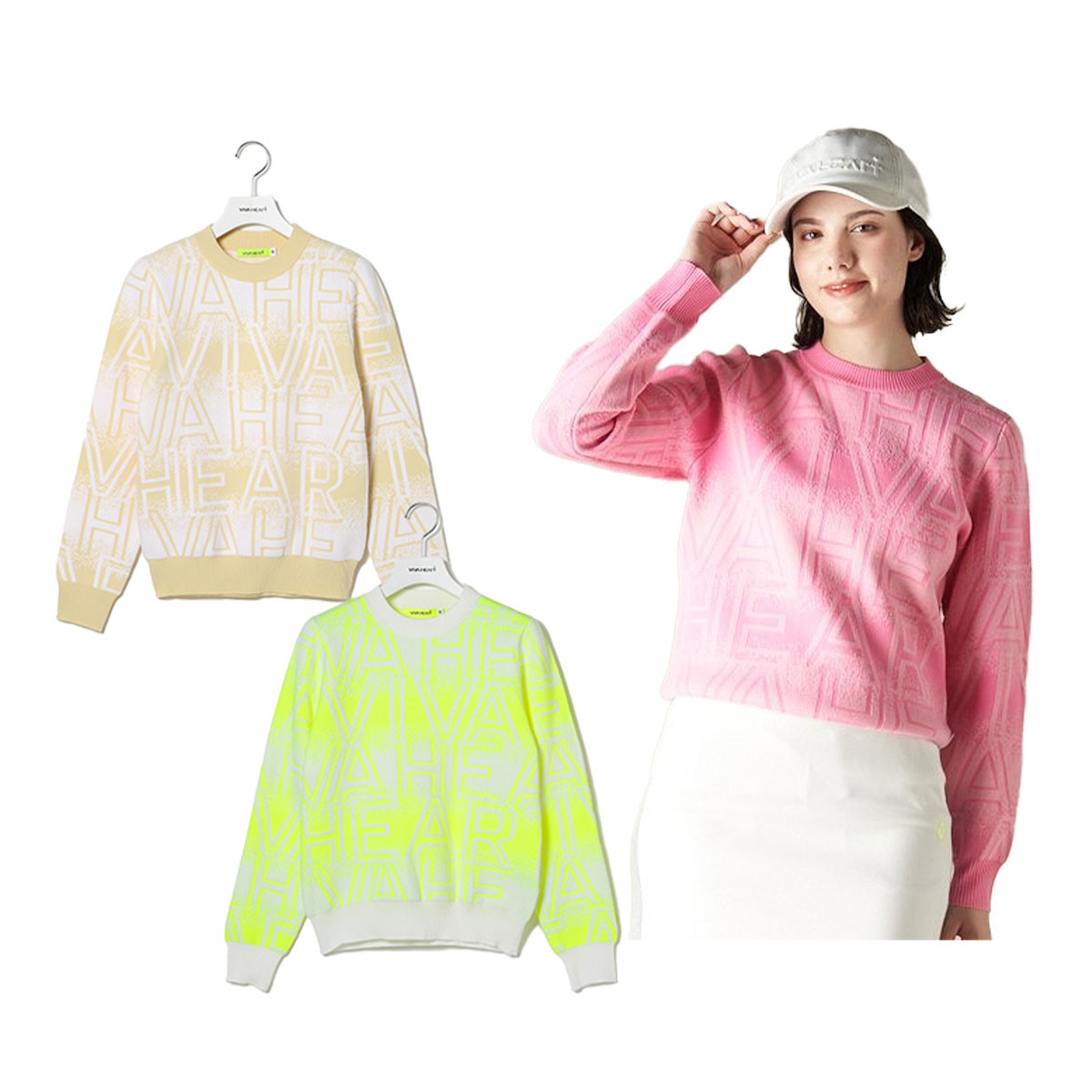 【レディース】ビバハート ゴルフ グラデーションロゴ ニット 012-12910 ゴルフウェア トップス 2024年..