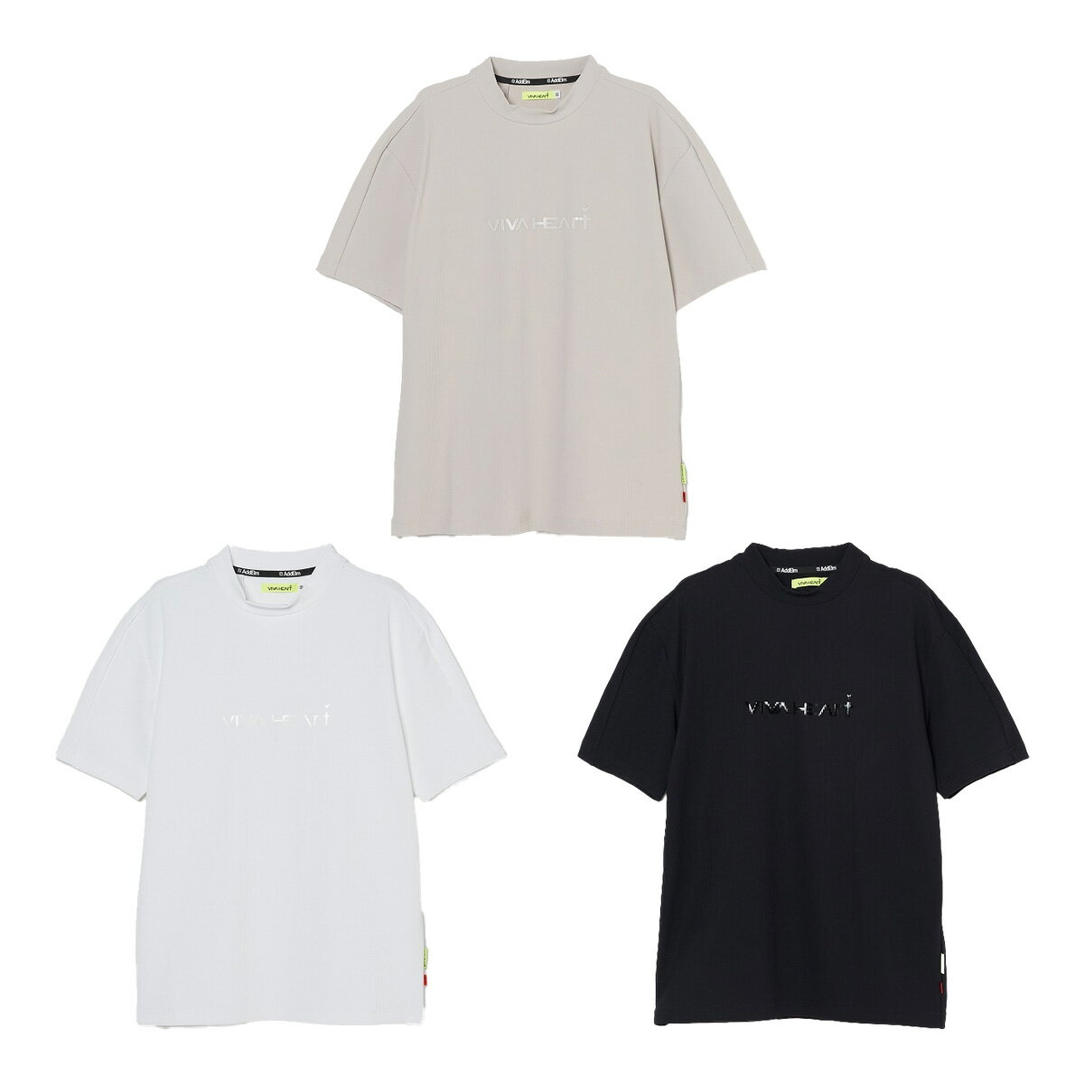 【ご注意】 お客様都合（サイズが合わない、イメージと違う等）での返品及び交換はお受け出来ません。 予めご了承ください。商品説明 素材の畝方向を縦、横、斜めとコンビネーションで楽しい見え方に。 体の動きに合わせて伸びやすい方向に切り替える事で快適な ストレッチ感を実現しています。 衿ぐりに身体のサポートとパフォーマンス向上効果のあるAddelmテープを 使用しております。 見た目ラグジュアリーで着用感はスポーティー。 適度な肌へのテンションと弾力が心を鷲掴みする。 ダイナミックなスイングをストレスなくお楽しみください。 機能 吸水速乾、Addelm 素材 ナイロン78％、ポリウレタン22％ 実寸サイズ 48：身丈67cm、身幅50cm、肩幅49cm、袖丈21cm 50：身丈69cm、身幅53cm、肩幅51cm、袖丈21.5cm 52：身丈71cm、身幅56cm、肩幅53cm、袖丈22cm ※商品はすべて平置きの状態で採寸をしております。 ※同商品でも、生産の過程で1〜2cmの個体差が生じる場合があります。 原産国 中国