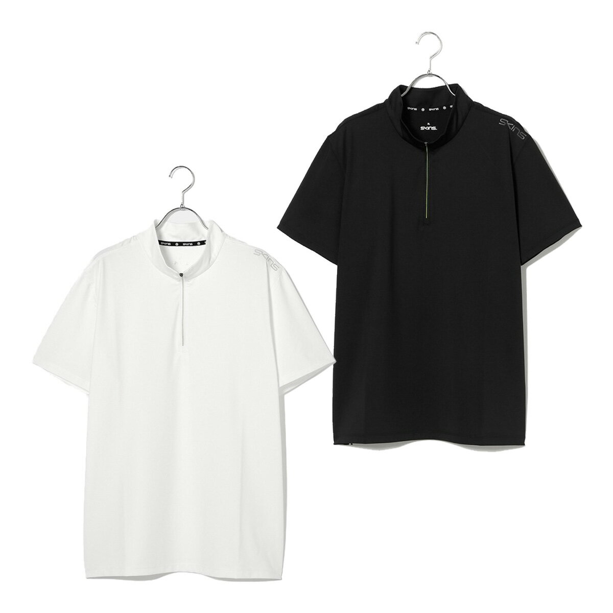樂天商城 - スキンズ 半袖 ハーフジップシャツ GOLF ジップアッププルオーバー メンズ 187-21341 SKINS ゴルフ 吸水速乾 UVカット 抗菌防臭 接触冷感 春夏ウェア