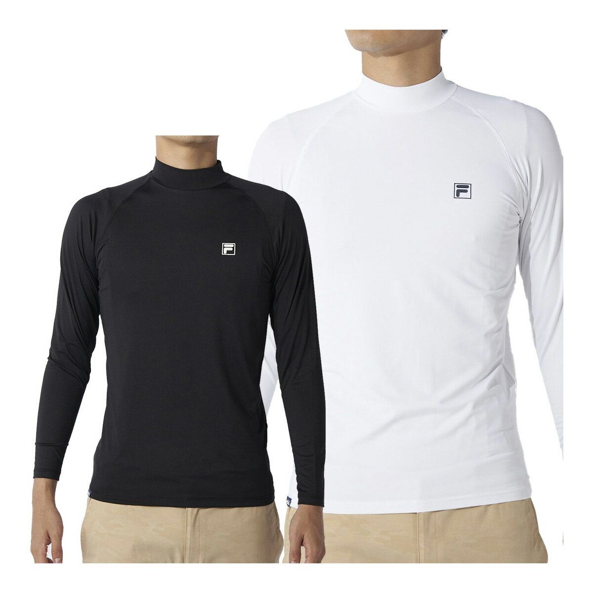 フィラ ゴルフ 長袖 ハイネック インナーシャツ メンズ 784-980 蓄熱裏起毛 インナーウェア アンダーウェア アンダーシャツ ゴルフウェア 2024年秋冬モデル FILA GOLF 784980 秋冬ウェア UVカット 保温 蓄熱