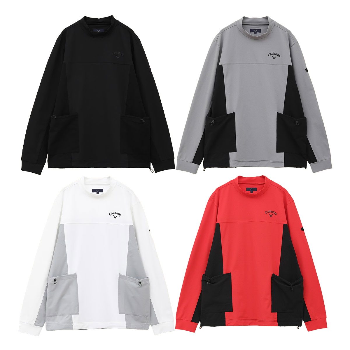 キャロウェイ ゴルフ カノコ＆ドットエア モックネック シャツ C24233104 ゴルフウェア トップス 2024年秋冬モデル Callaway GOLF