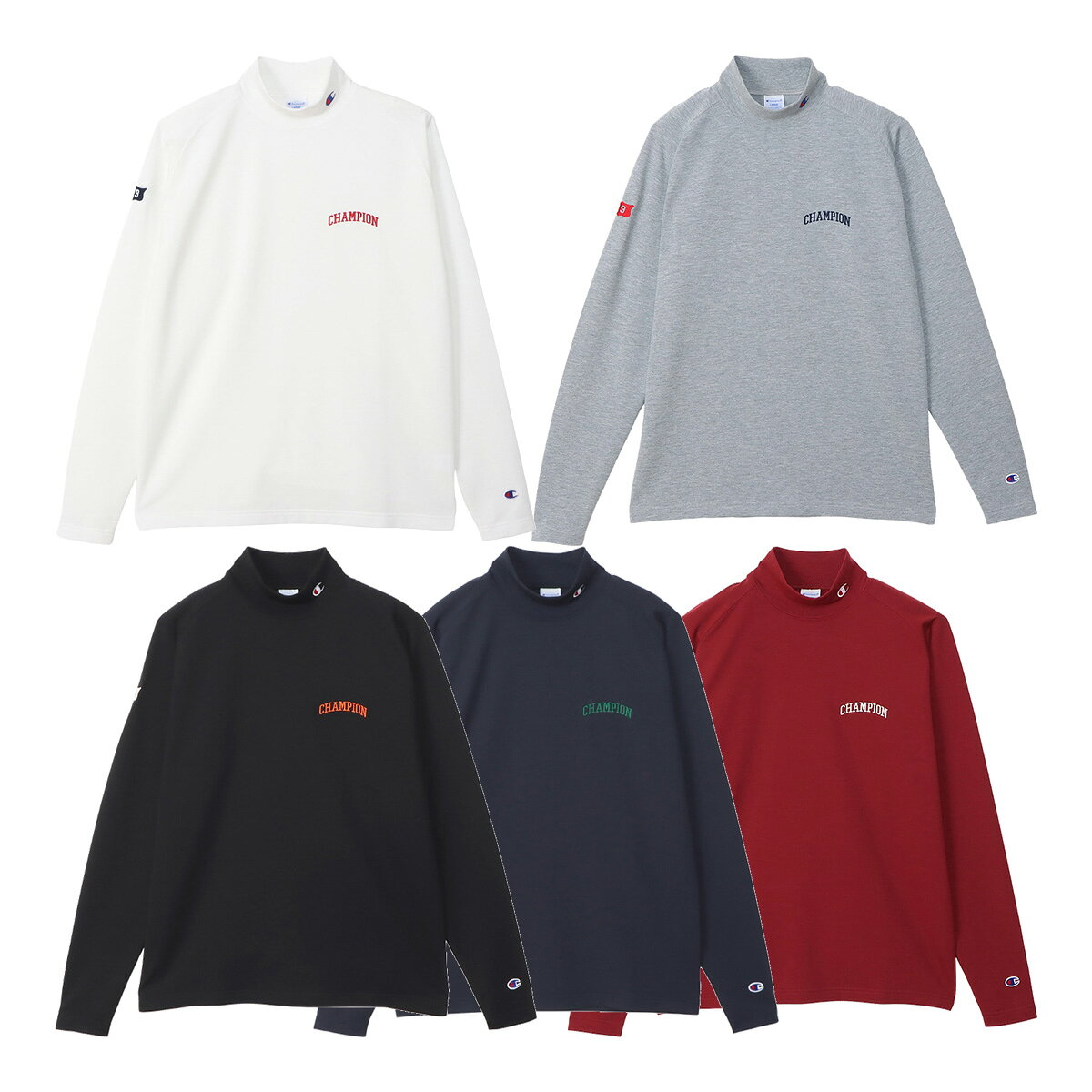 チャンピオン ゴルフ 長袖 ハイネックシャツ ロングスリーブTシャツ 23FW メンズ C3-YG409 ゴルフウェア 2023年秋冬モデル Champion golf 秋冬ウェア