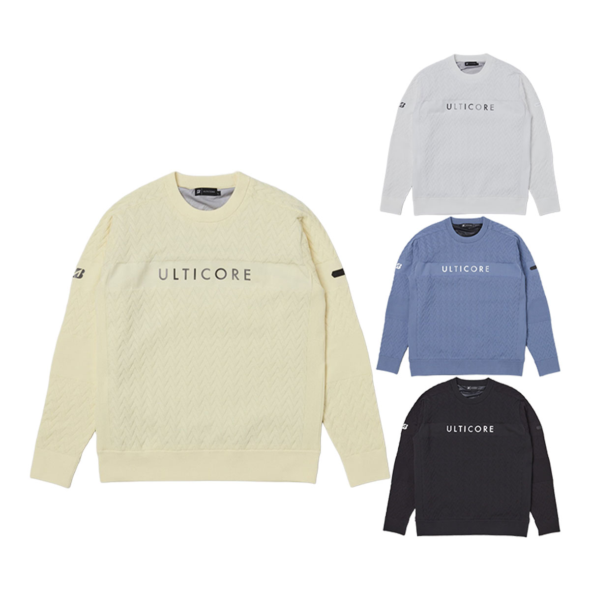 ブリヂストン ゴルフ 長袖 クルーネック 防風 セーター FBM30B ゴルフウェア メンズ トップス 2025年秋..