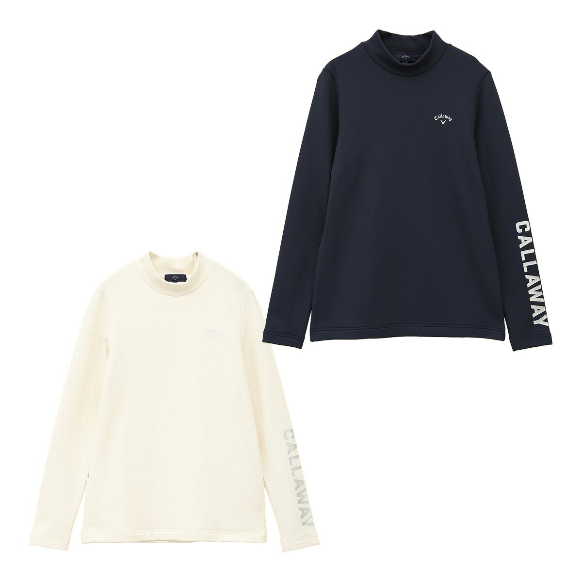 乐天商城 - 【レディース】キャロウェイ ゴルフ 長袖 モックネックシャツ メタリックロゴ C24233204 ゴルフウェア トップス 2024年秋冬モデル Callaway GOLF アパレル 女性用