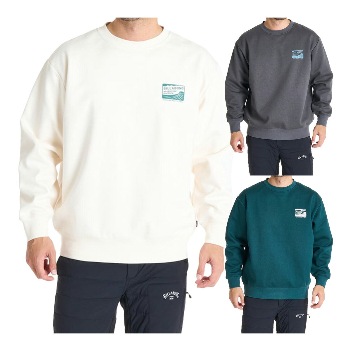 乐天商城 - ビラボン BILLABONG 長袖 オバーフィット トレーナー メンズ BF012004 A／DIV. 撥水加工 DECAL トップス 2025年秋冬モデル 秋冬ウェア スウェットプルオーバー