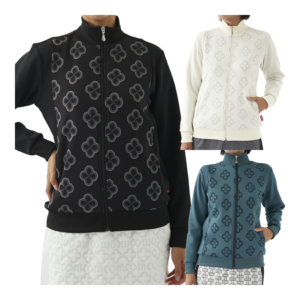 【レディース】マリ・クレール 長袖 フルジップ ブルゾン ジャージブルゾン 733-271 ゴルフウェア 2023年秋冬モデル marie claire マリクレール アウター 秋冬ウェア 女性用 733271 ストレッチ 保温