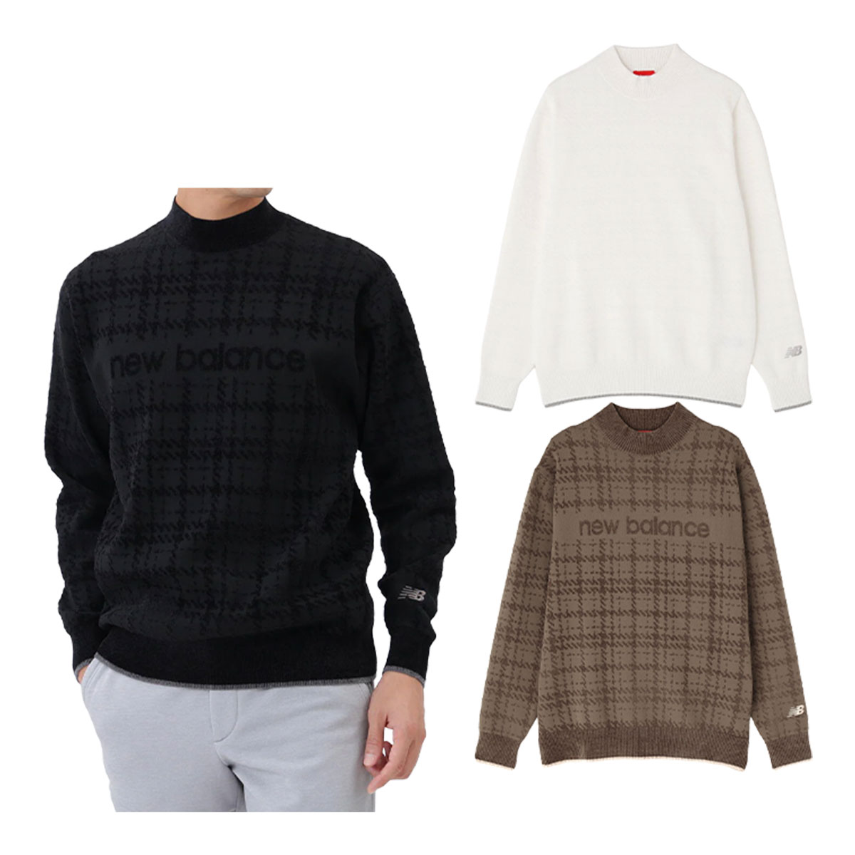 ニューバランス ゴルフ 長袖 モックネック プルオーバー012-5270007 ゴルフウェア トップス 2025年秋冬..