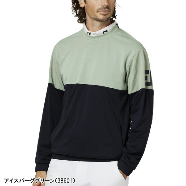 フットジョイ 長袖 FJパフォーマンス クルーネックプルオーバー ミッドレイヤー ミドラー メンズ FJ-F25-M02 38601／38602／38604 トップス ブルゾン ゴルフウェア 2025年秋冬モデル FOOTJOY 秋冬ウェア