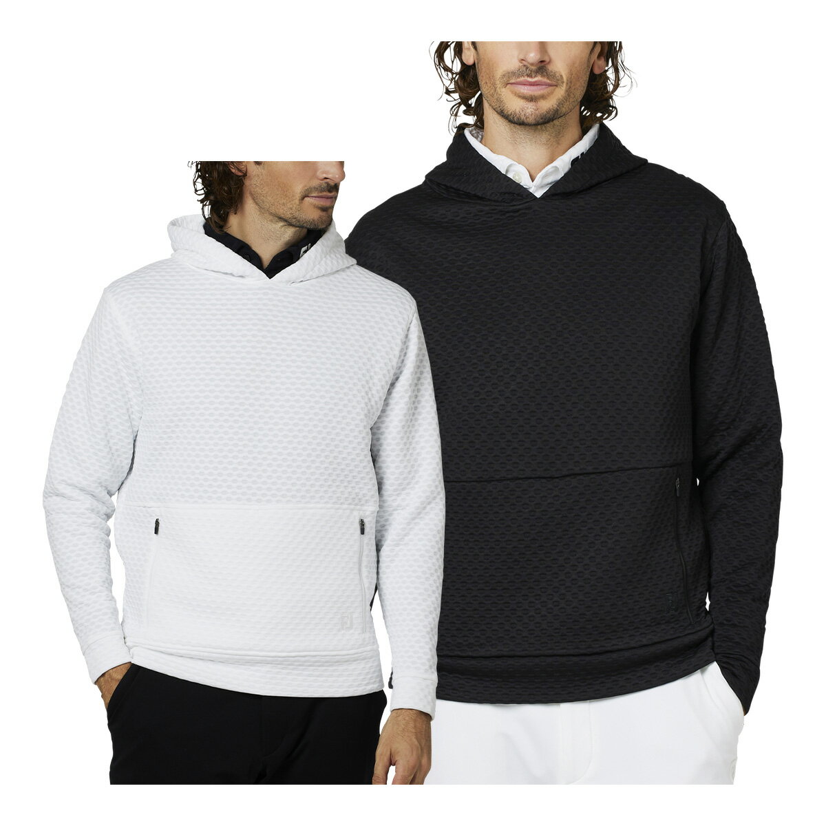 フットジョイ 長袖 パーカー スペーサーニットプルオーバーフーディー ミッドレイヤー ミドラー メンズ FJ-F25-M11 38563／38564 フード付き トップス ゴルフウェア 2025年秋冬モデル FOOTJOY 秋冬ウェア