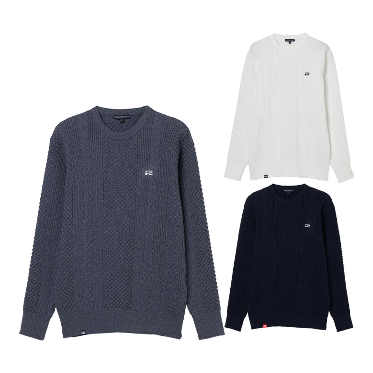 ロサーセン ゴルフ 長袖 軽量 ケーブル編み ニット 044-14811 ゴルフウェア トップス 2025年秋冬モデル..