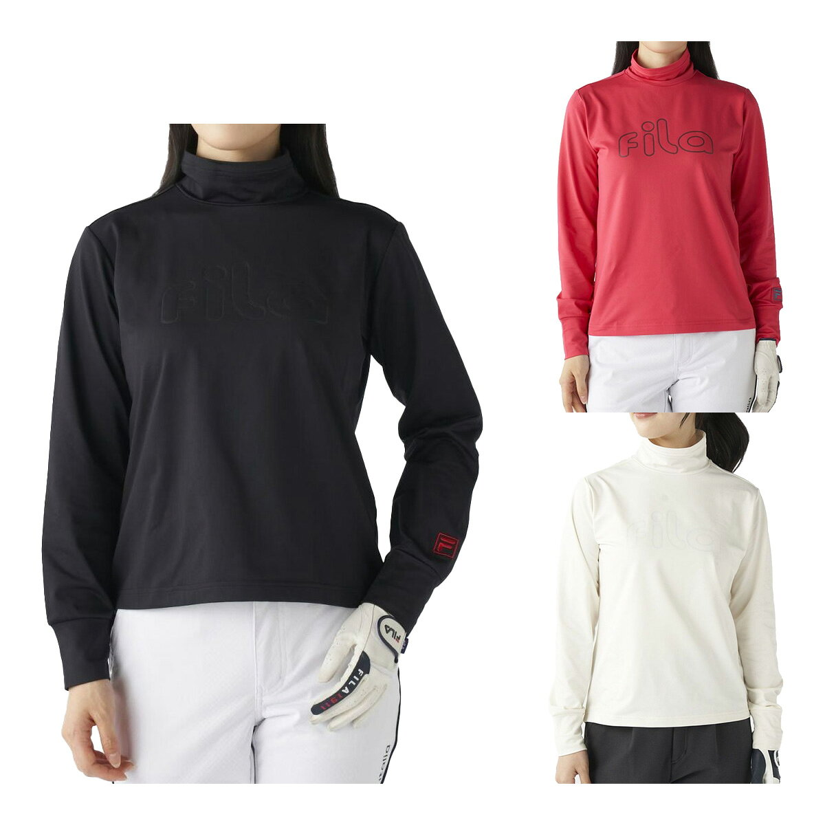 フィラゴルフ長袖モックネックシャツ...