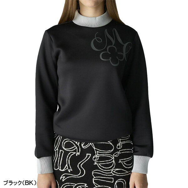 【レディース】マリ・クレール 長袖 モックネックプルオーバー ワンポイントロゴ 735-550 ゴルフウェア トップス カットソー トレーナー 2025年秋冬モデル 735550 marie claire マリクレール 秋冬ウェア 女性用