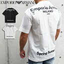 EMPORIO ARMANI エンポリオアルマーニ バックプリント オーバーサイズ 半袖クルーネックTシャツ 全2色 3R1TU9 1JSAZ アルマーニ tシャツ エンポリオアルマーニ tシャツ ブランド tシャツ