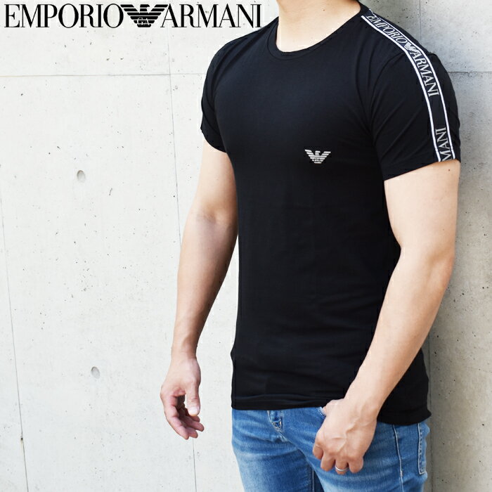 エンポリオ・アルマーニ EMPORIO ARMANI エンポリオ アルマーニ 半袖クルーネックTシャツ ブラック 111035 4R523 アルマーニ tシャツ エンポリオアルマーニ tシャツ ブランド tシャツ