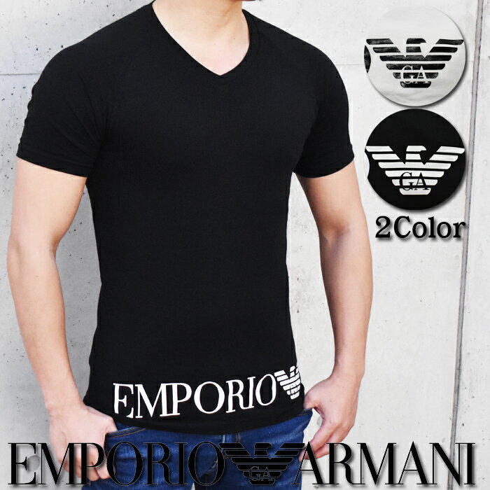 エンポリオ アルマーニ Tシャツ メンズ EMPORIO ARMANI エンポリオ アルマーニ 半袖VネックTシャツ 全2色 111760 3R755 アルマーニ tシャツ エンポリオアルマーニ tシャツ ブランド tシャツ