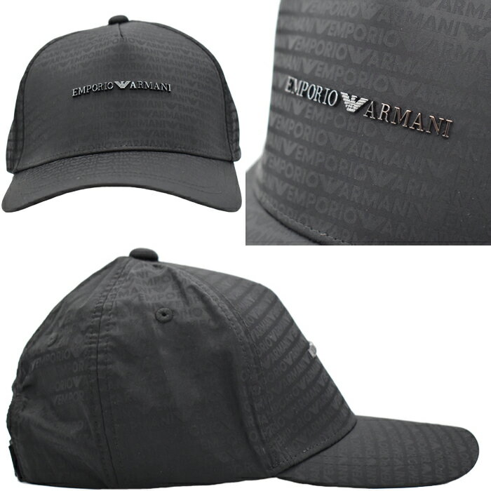 EMPORIO ARMANI エンポリオアルマーニ ベースボールキャップ ブラック EM003741 AF...