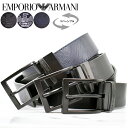 エンポリオ アルマーニ 革ベルト メンズ EMPORIO ARMANI エンポリオアルマーニ リバーシブルレザーベルト フリーカット 全3色 Y4S195 Y739K サフィアーノレザー/型押しレザー アルマーニ ベルト 回転式バックル 本革 ビジネス イタリア製　ラッピング対応 父の日ギフト ベルト メンズ ブランド