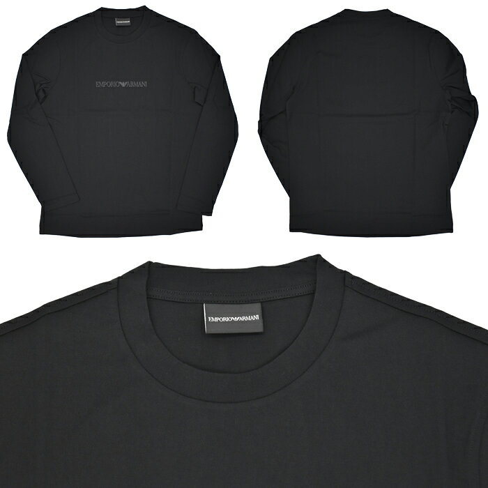 EMPORIO ARMANI エンポリオ アルマーニ ロングTシャツ ロンT ブラック スリムフィ...