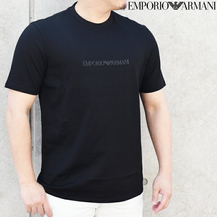 Rakuten - EMPORIO ARMANI エンポリオ アルマーニ 半袖クルーネックTシャツ ブラック レギュラーフィット EM004583 AF13669 アルマーニ tシャツ エンポリオアルマーニ tシャツ ブランド tシャツ メンズクルーネックTシャツ カットソー ブランド トップス シャツ ストレッチ