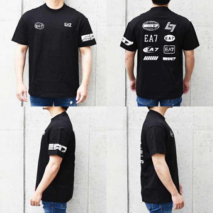 EMPORIO ARMANI エンポリオアルマーニ EA7 半袖クルーネックTシャツ バックプリン...