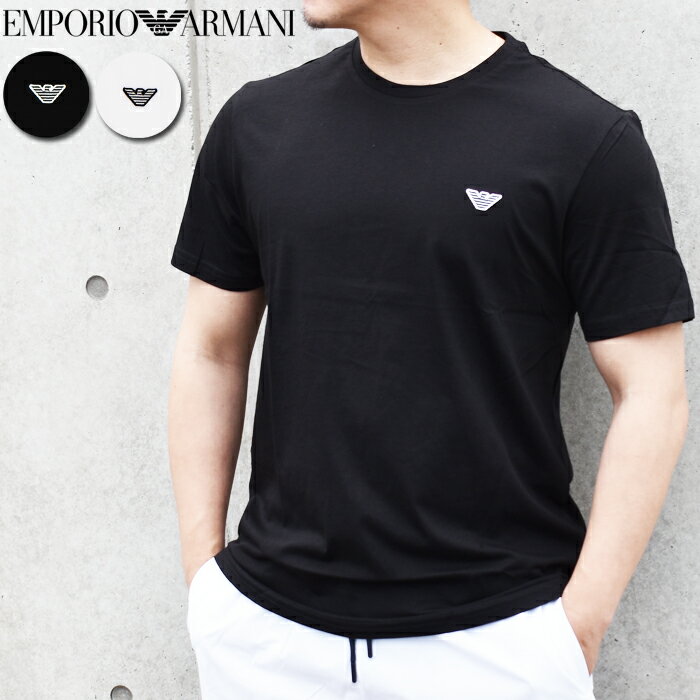 EMPORIO ARMANI エンポリオ アルマーニ 半袖クルーネックTシャツ 全2色 EM000574 AF20424 エンポリオアルマーニ tシャツ ブランド tシャツ メンズクルーネックTシャツ カットソー ブランド トップス シャツ ロゴ ワンポイント シンプル ロゴ刺繍