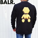 BALR. {[[ N[lbN XEFbgVc g[i[ JET BLACK/ubN~S[h obNvg Olaf Straight Gold Doll Emblem Crewneck balr TVc T B1262.1064 {[[ g[i[