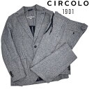CIRCOLO 1901 チルコロ1901 コットンジャージー セットアップ BLU メンズ テーラードジャケット ストレッチ ホームスパン シングル ストレッ...