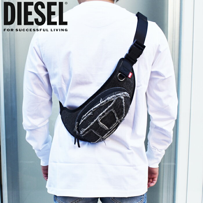 ディーゼル ボディバッグ メンズ DIESEL ディーゼル ボディバッグ ショルダーバッグ ブラックデニム ダメージ加工デニム X09647 P5759 T8013 ディーゼル バッグ diesel バッグ 1DR-POD CROSS BODY