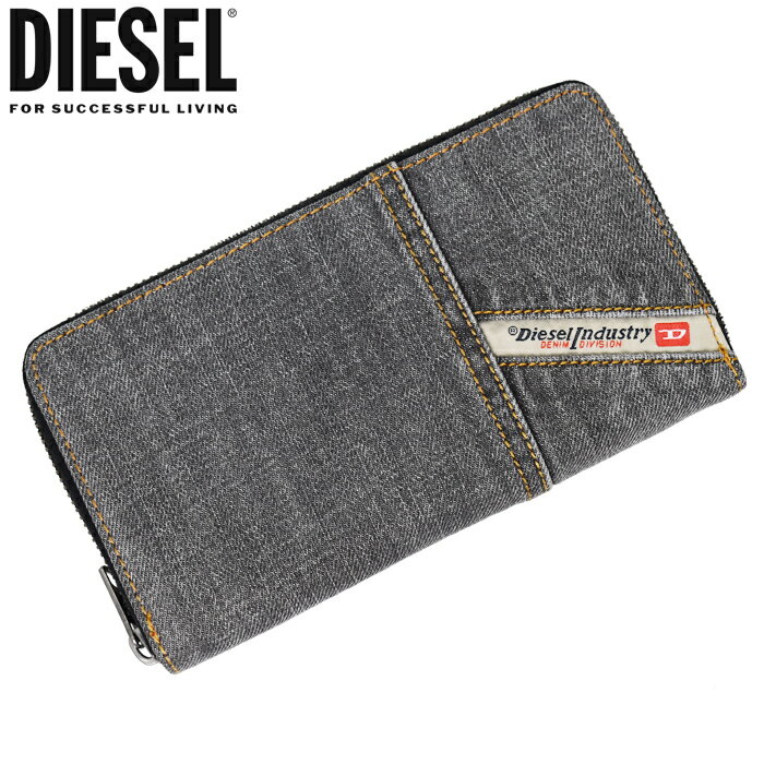 ディーゼル 財布（メンズ） DIESEL ディーゼル ラウンドファスナー長財布 24ZIP ブラックデニム X08448 P4493 T8013 ディーゼル 財布 diesel 財布 メンズ レディース