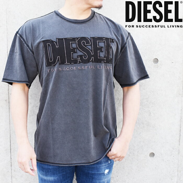 Rakuten - DIESEL ディーゼル 半袖クルーネックTシャツ ダークグレー ガーメントダイ Tシャツ A21041 0KMAH T-RAWBOXT ディーゼル tシャツ リラックスフィット メンズクルーネックTシャツ カットソー ブランド トップス シャツ