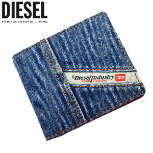 DIESEL ディーゼル 二つ折り財布 デニムブルー X08450 P4493 H1410 HIRESH S ディーゼル ディーゼル 財布 diesel 財布