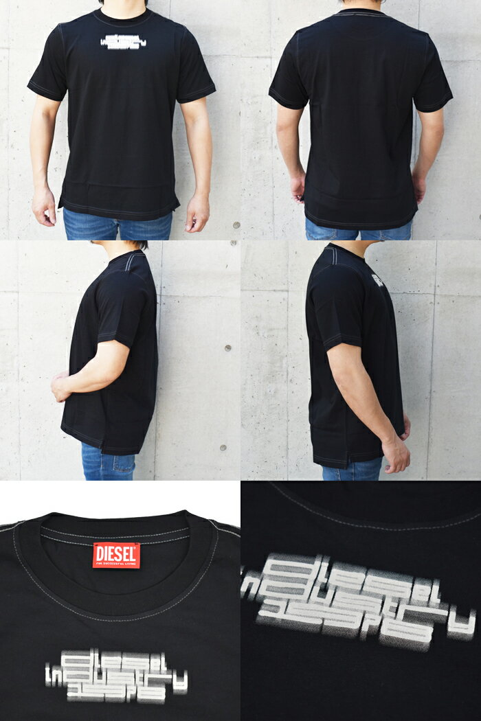 DIESEL ディーゼル 半袖クルーネックTシャツ 全2色 ディーゼル tシャツ A12286 0QIAM T-JUST-SLITS-N6 メンズクルーネックTシャツ カットソー ブランド トップス シャツ