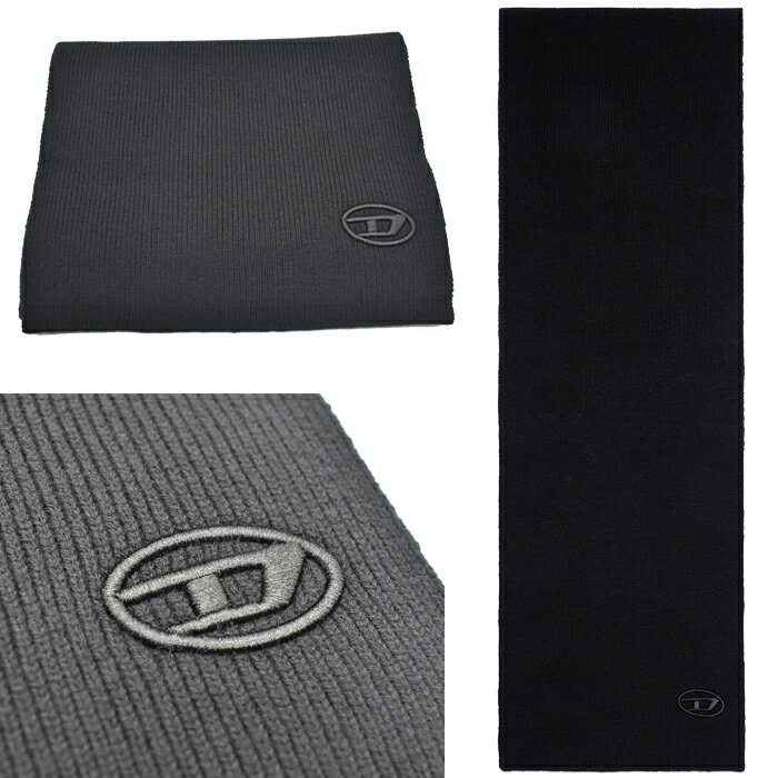 DIESEL ディーゼル マフラー K-CODER SCARF ブラック ニットストール A05165 0DAOB...