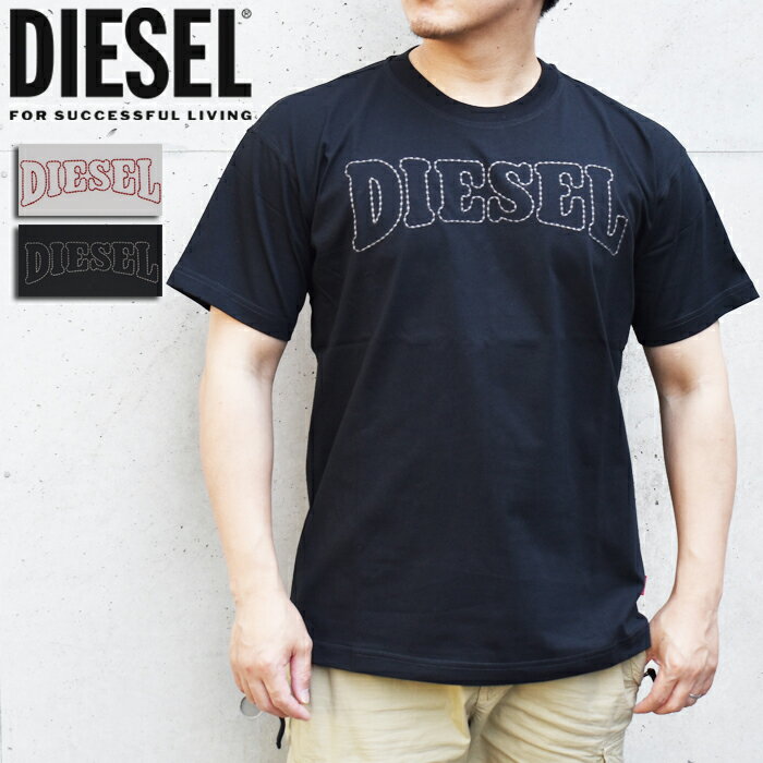 DIESEL ディーゼル 半袖クルーネックTシャツ 全2色 ディーゼル tシャツ A20977 0PLAT T-NORM-V10 レギュラーフィット メンズクルーネックTシャツ カットソー ブランド トップス シャツ