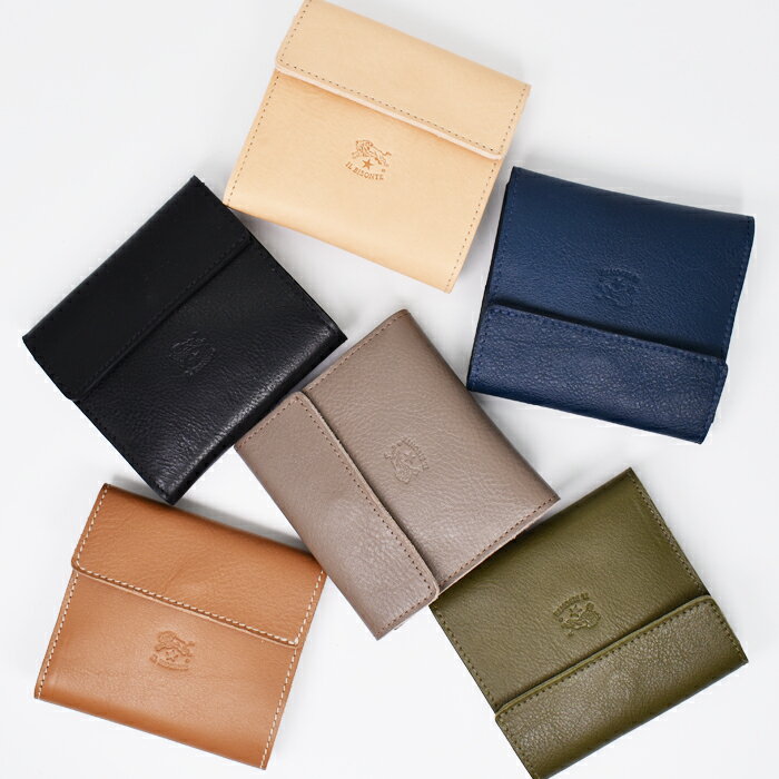 IL BISONTE イルビゾンテ 二つ折り財布 小銭入れ付き 全6色 SMW022 イルビゾンテ 財布 イルビゾンテ 定番アイテム レディース メンズ コンパ...