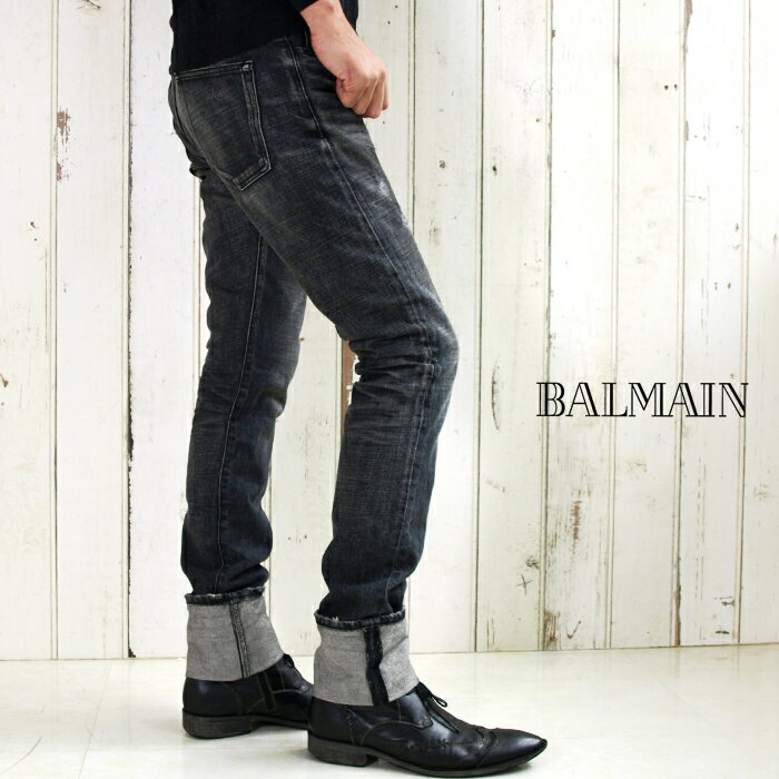 BALMAIN HOMME バルマン オム S2H T575 B836 ヴィンテージデニム 176/ブラック