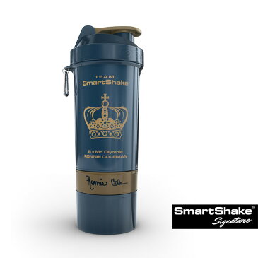 SmartShake スマートシェイク シグネチャー ロニー・コールマン エディション 800ml プロテインシェイカー ネイビー×ゴールド サプリメントケース ピルケース