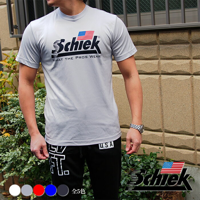 Schiek シーク メンズ ドライTシャツ トレーニングウェア 全5色 筋トレ ジム Men's Poly HD Tee フィットネスウェア　ジムウェア メンズ