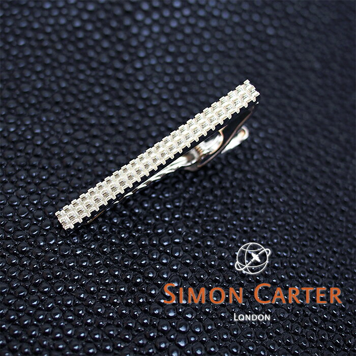 サイモンカーター ネクタイピン SIMON CARTER サイモンカーター タイバー ネクタイピン TEXTURED TIE SLIDE タイクリップ サイモンカーター カフス