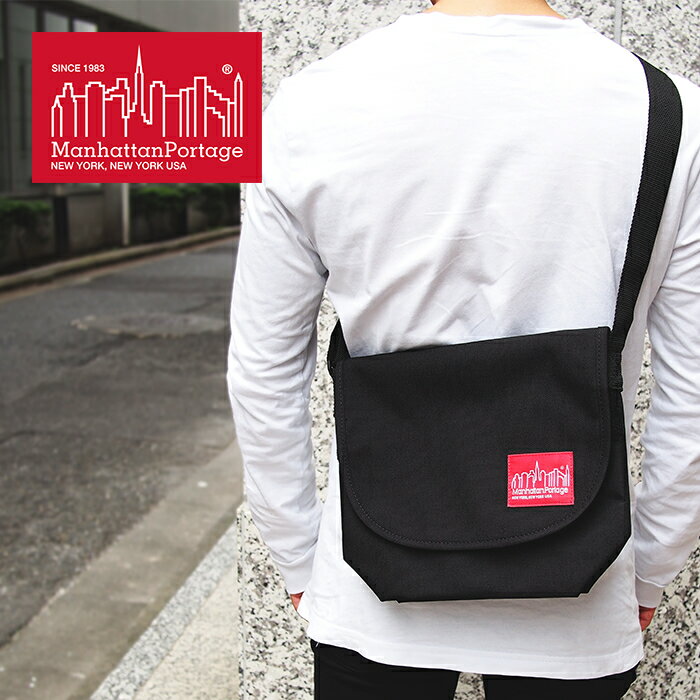 Rakuten - ManhattanPortage マンハッタンポーテージ 1604 メッセンジャーバッグ ショルダーバッグ ブラック NYLON MESSENGER BAG JR(XS)
