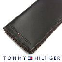 トミーヒルフィガー 長財布 メンズ TOMMY HILFIGER トミーヒルフィガー 31TL13X015 ラウンドファスナー長財布 ブラウン トミーヒルフィガー 財布