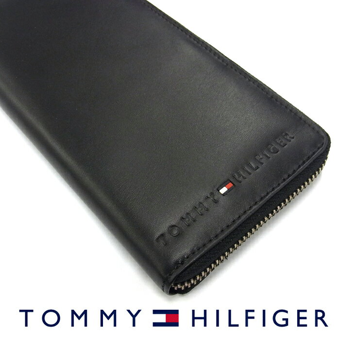 トミーヒルフィガー 財布（メンズ） TOMMY HILFIGER トミーヒルフィガー 31TL13X015 ラウンドファスナー長財布 BLACK/ブラック トミーヒルフィガー 財布