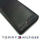 トミーヒルフィガー 長財布 メンズ TOMMY HILFIGER トミーヒルフィガー 31TL13X015 ラウンドファスナー長財布 BLACK/ブラック トミーヒルフィガー 財布