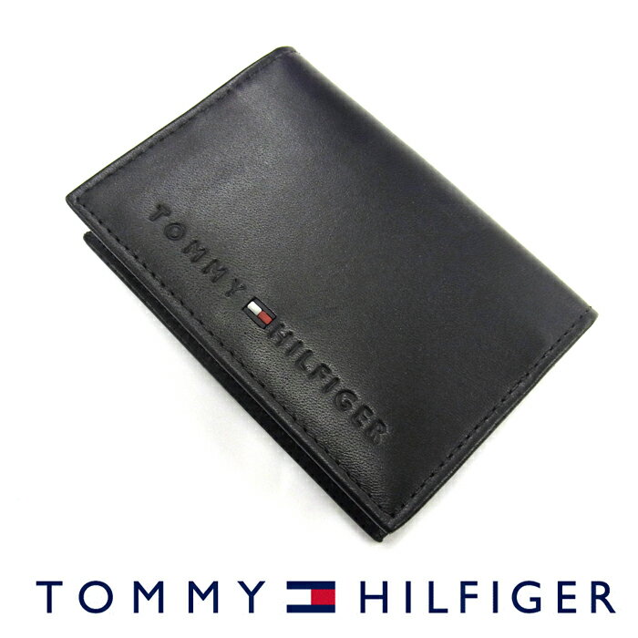 TOMMY HILFIGER トミーヒルフィガー 31TL20X014 名刺入れ カードケース ブラック